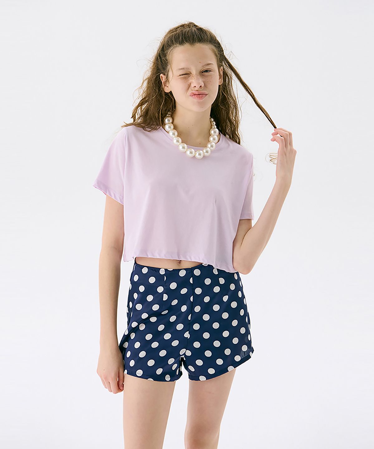준준스페이스(JUNEJUNE SPACE) Solid Crop T_Lilac(솔리드 크롭 T_라일락)