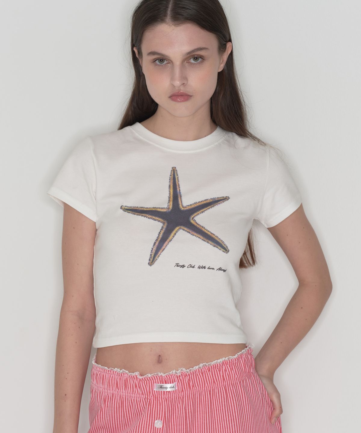 떨스티클럽(THIRSTYCLUB) Starfish t-shirt - White