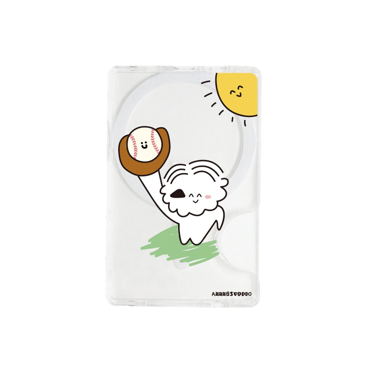 아우아우스튜디오(AUAUSTUDIO) 너아웃이야 맥세이프 카드지갑 야구 투명 카드팩