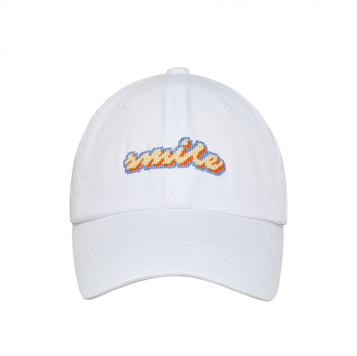로롱(LOLONG) SMILE NEEDLEPOINT HAT (화이트)