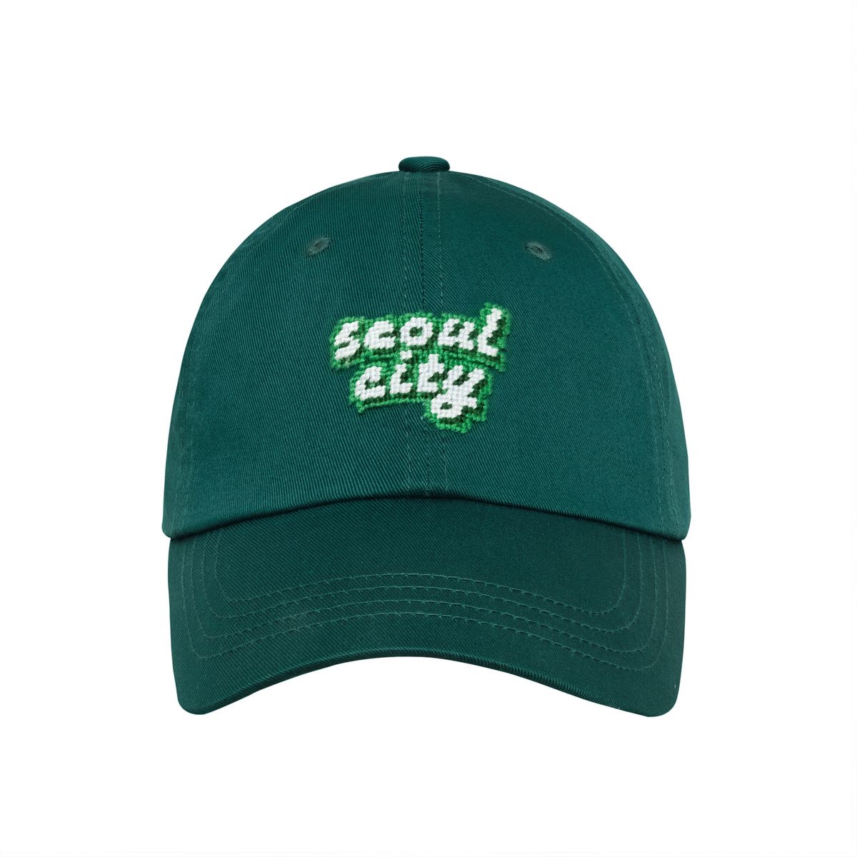 로롱(LOLONG) SEOUL CITY NEEDLEPOINT HAT (그린)