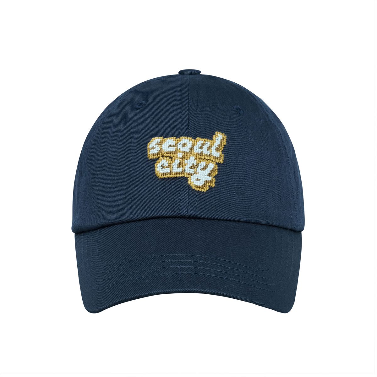 로롱(LOLONG) SEOUL CITY NEEDLEPOINT HAT (네이비)