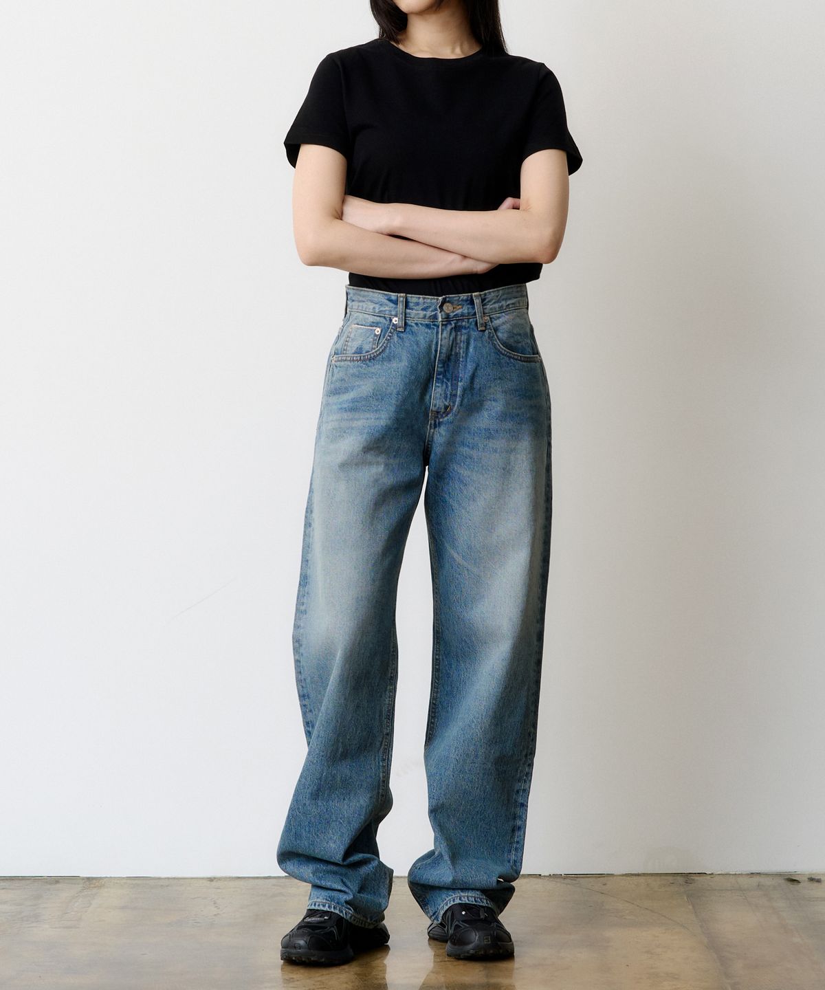 덴메이드(DENMADE) (WOMEN) DEN0762 Selvedge Dusty Wave (Wide Fit)