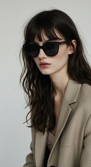 패션 뿔테 선글라스 자외선차단 VN1023CS 블랙 하바나