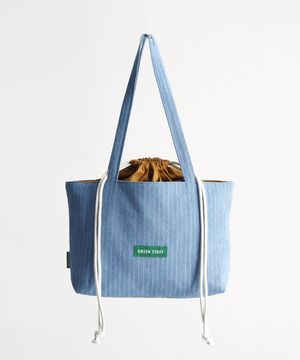 보트 스트링 쇼퍼백 66 데님 - 연청 light blue