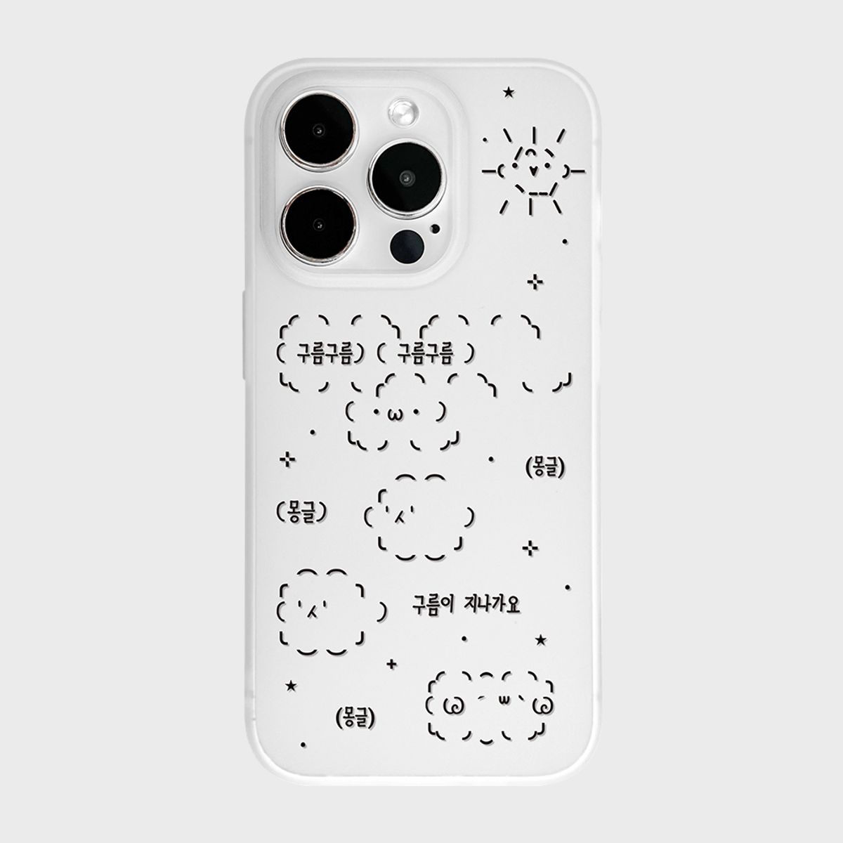 코쿼드(COQUAD) 9C9C 카오모지 반투명 케이스_몽글구름