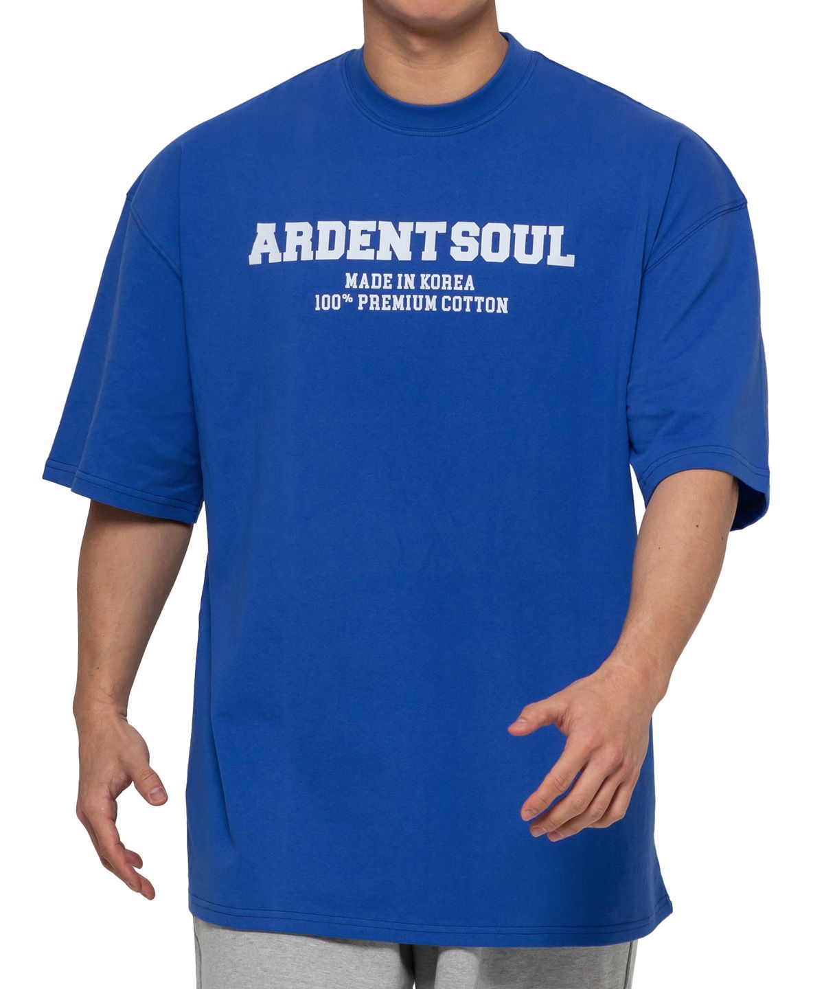 아던트소울(ARDENTSOUL) 프리미엄 오버핏 반팔(코발트블루)