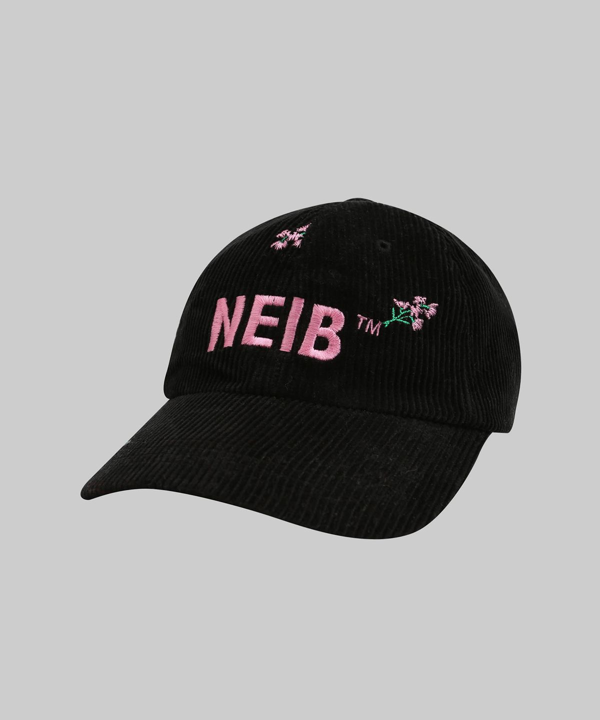 네이비(NEIB) 플로럴 엠브로이더리 볼캡(블랙)