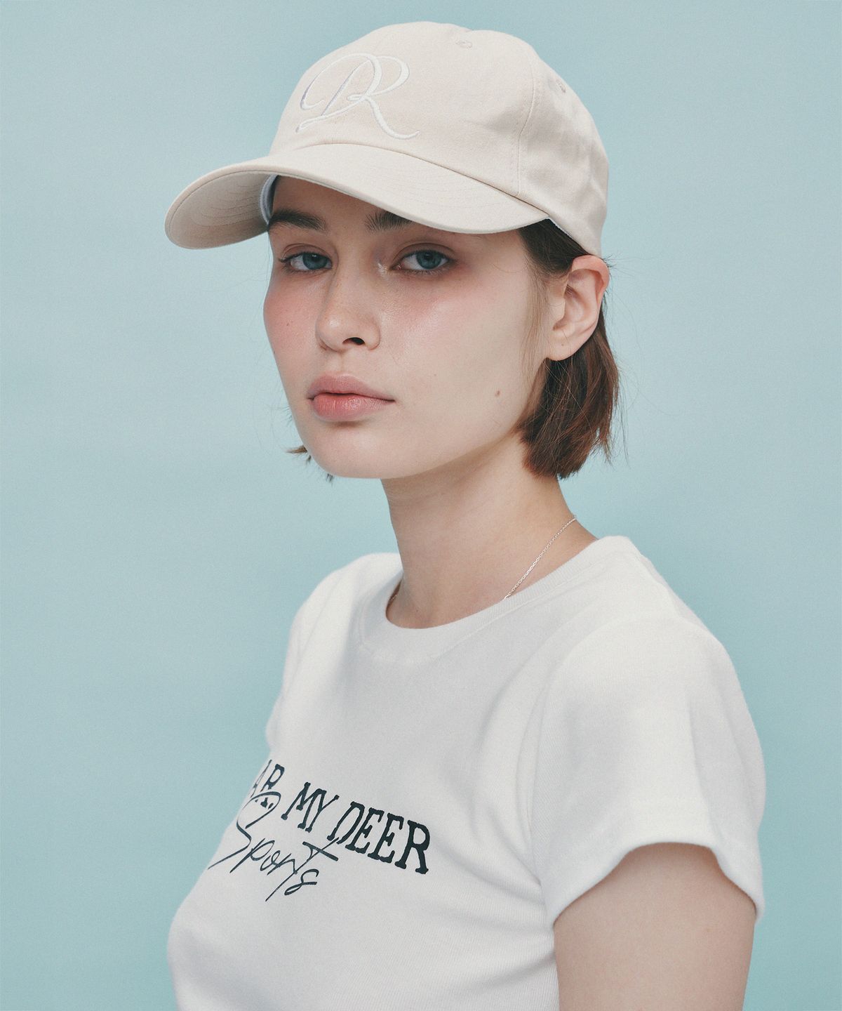 디어마이디어(DEARMYDEER) 디어 DR 볼캡 (베이지)