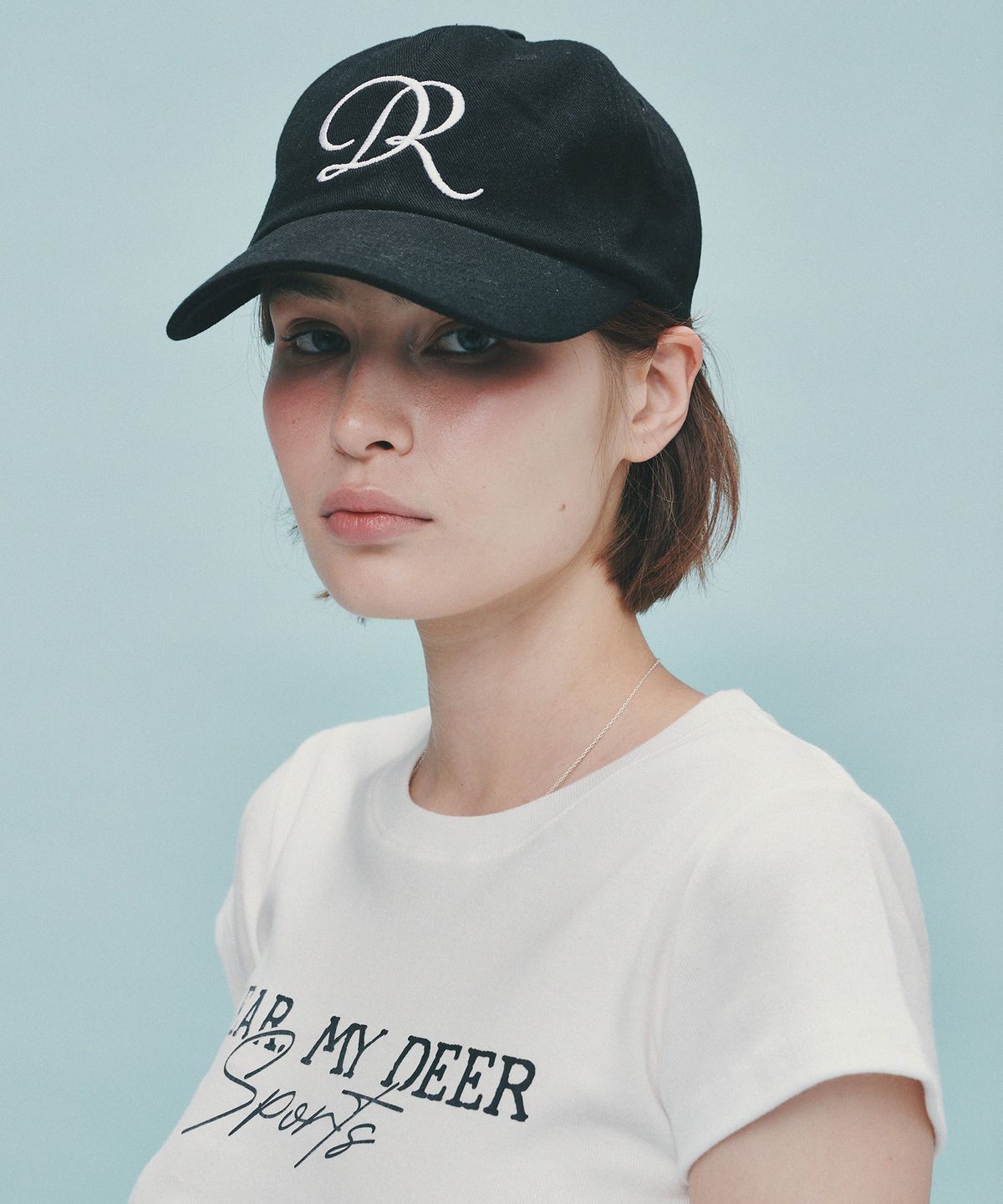 디어마이디어(DEARMYDEER) 디어 DR 볼캡 (블랙)