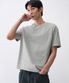 헤일 코튼 크롭 하프 티셔츠 [M.GREY]