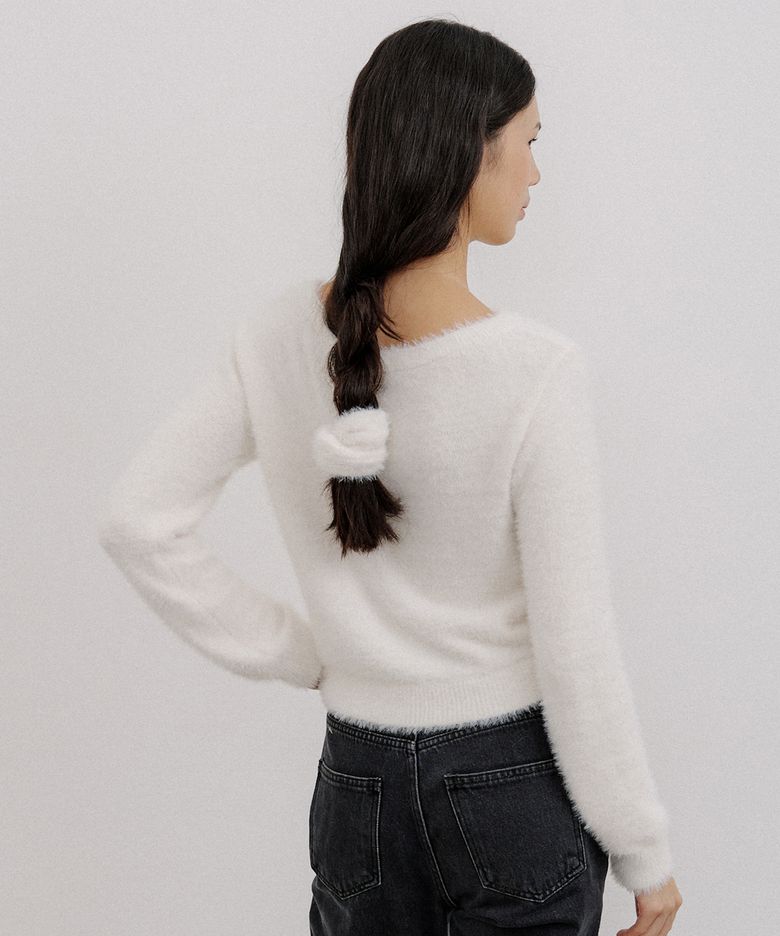 SOFT BOAT NECK KNIT_4COLOR