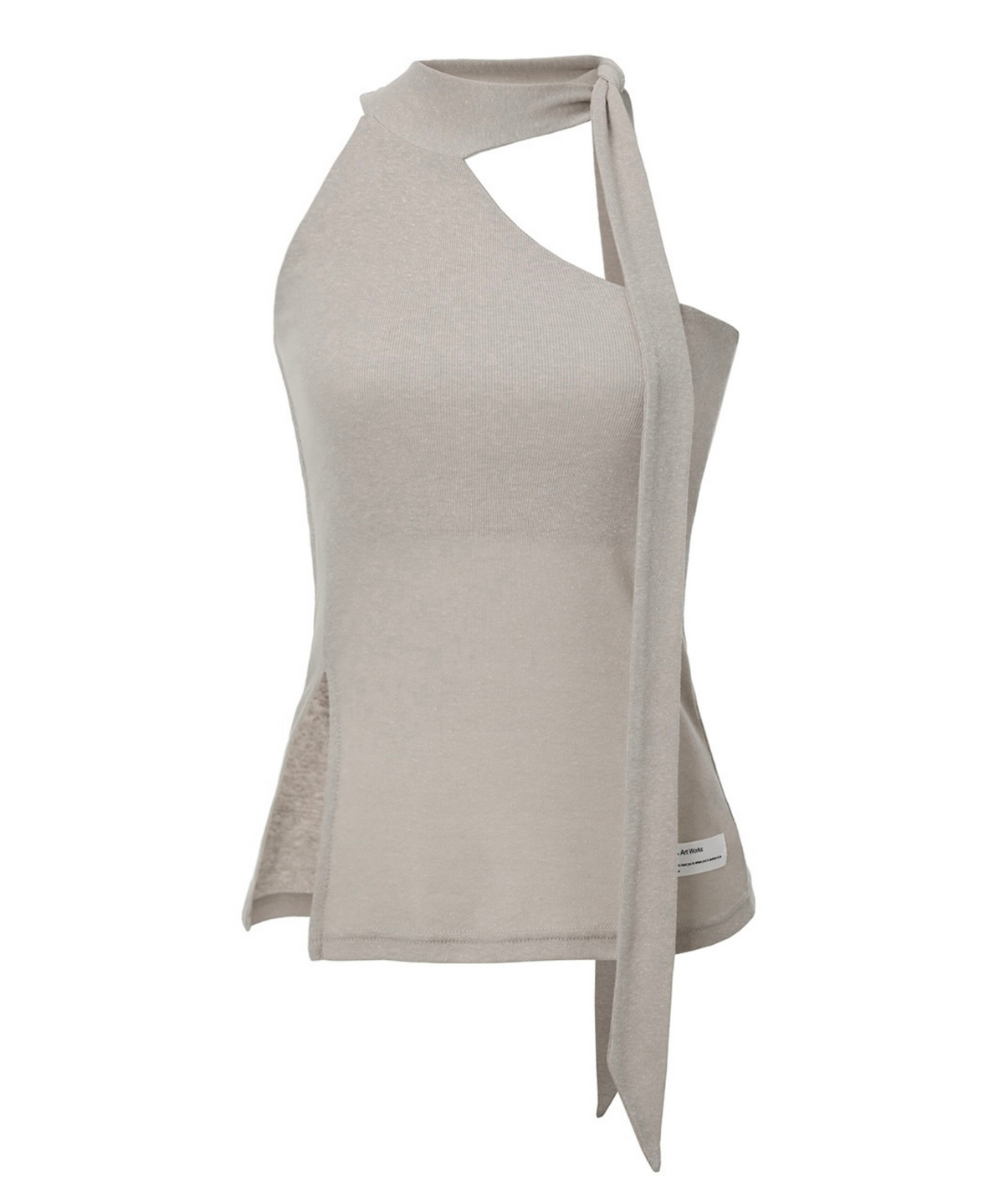 이네기(INEGI) Birth Slit Scarf Top (sand beige)