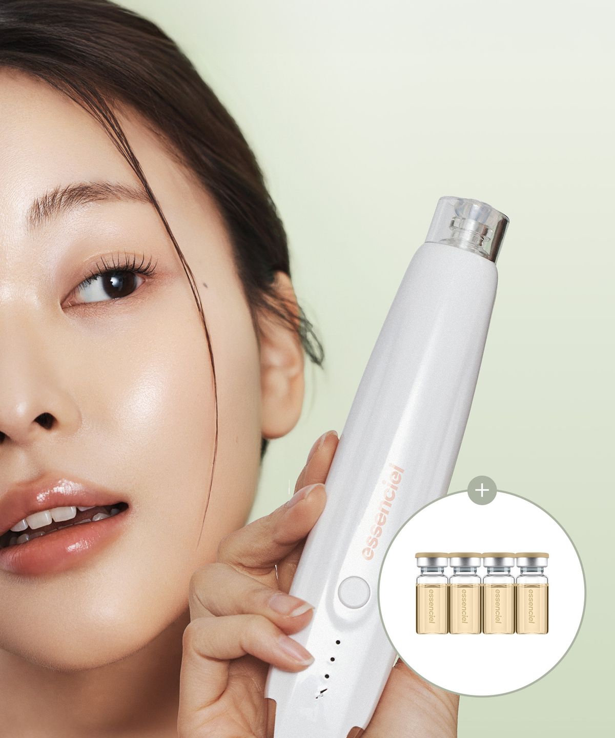 에센시엘(ESSENCIEL) 포텐셀 뷰티 디바이스 세트 (+ PDRN 전용 앰플 3ml×4)
