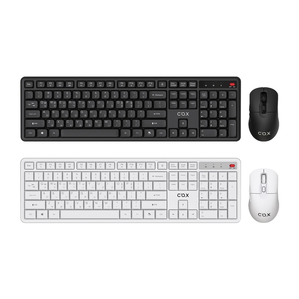 콕스(COX) CKM40W 최강비 사무용 저소음 무선 키보드 마우스 세트