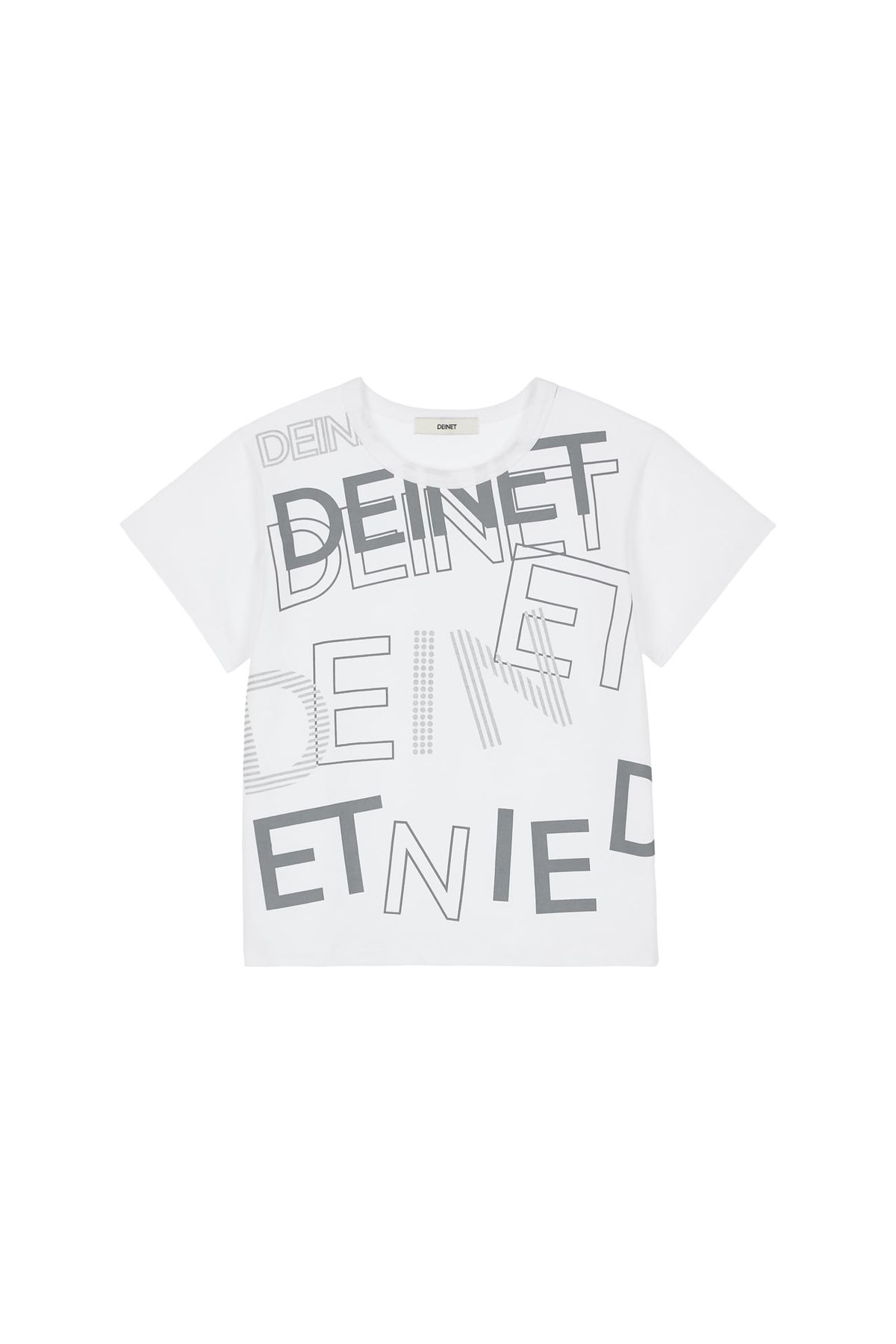다이닛(DEINET) DEINET MIXED LOGO T-SHIRTS IN WHITE