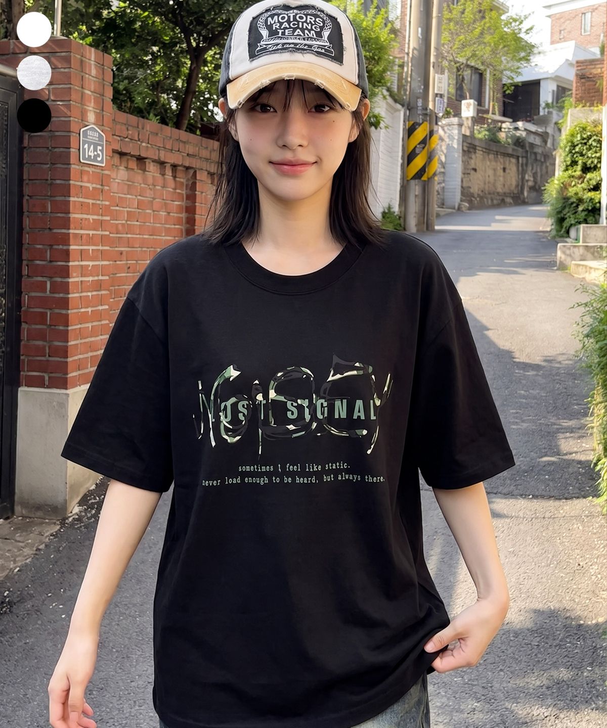 랜덤오프(RANDOMOFF) SIGNAL CAMO OVER FIT T-SHIRT (3color)