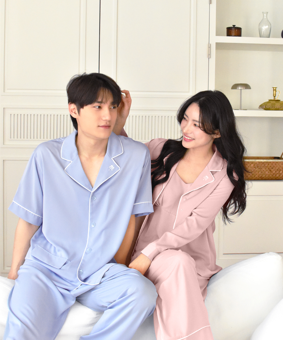 마스준(MARSJUN) [SET] Meloa Couple pajamas -Pink