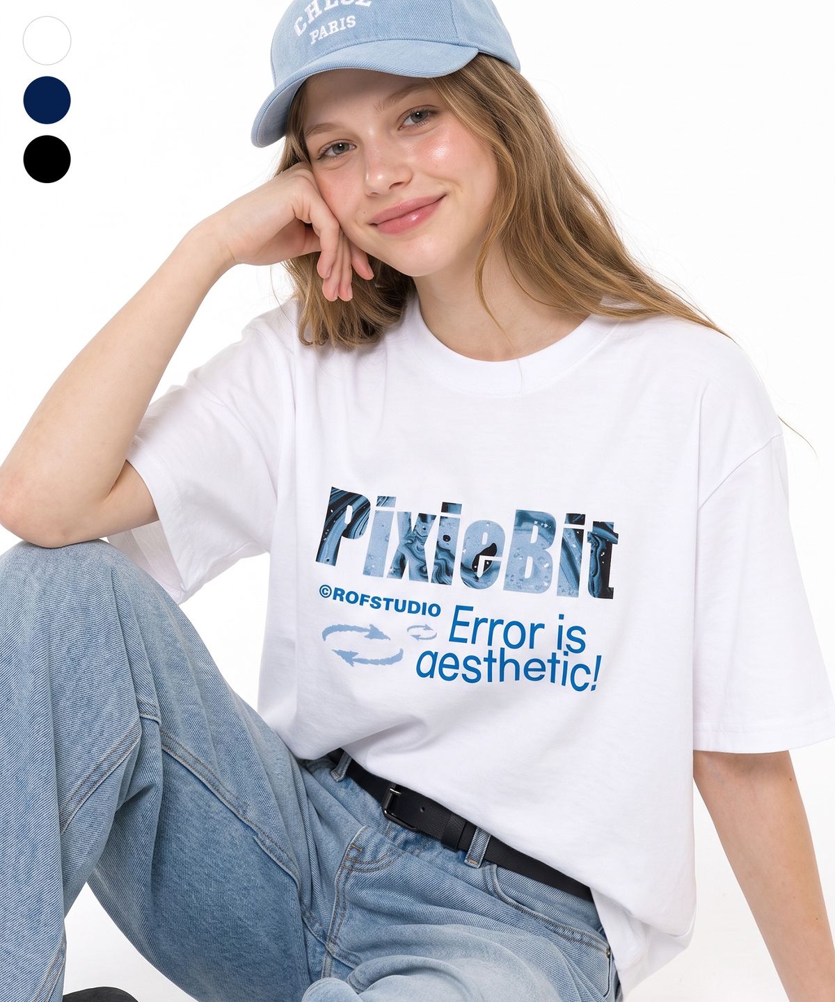 랜덤오프(RANDOMOFF) PIXIE BIT PAINTING OVER FIT T-SHIRT (3color)
