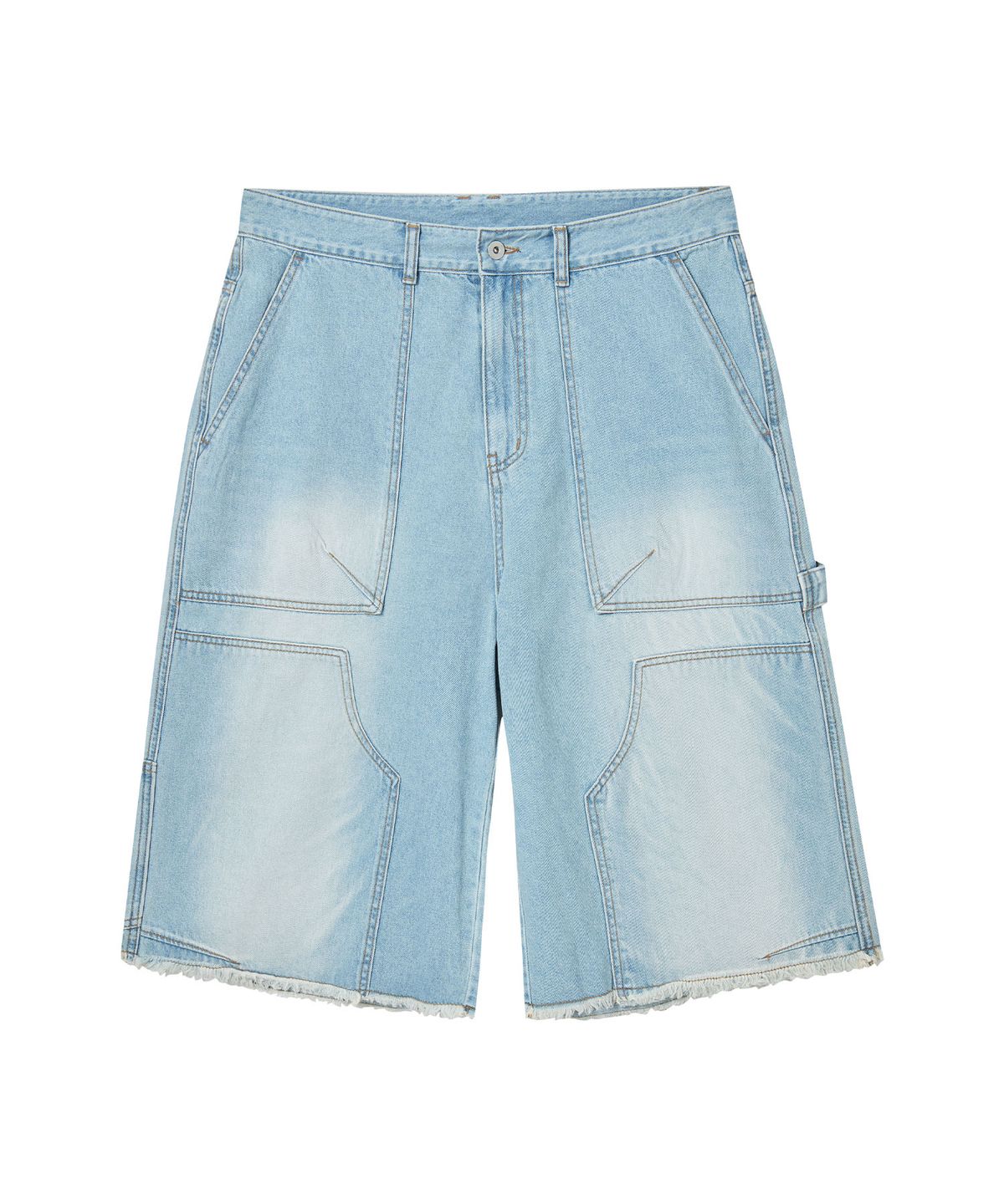 신더(CINDER) Washed denim bermuda pants