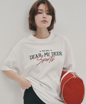 스포츠 로고 오버 티셔츠