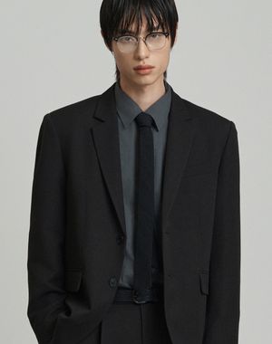 시비코 세미 오버핏 싱글 투버튼 블레이저 [블랙]