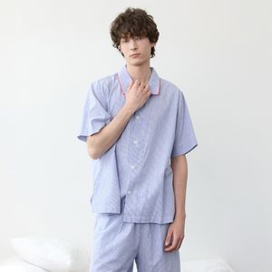 멜톤 스트라이프 남자 잠옷 세트