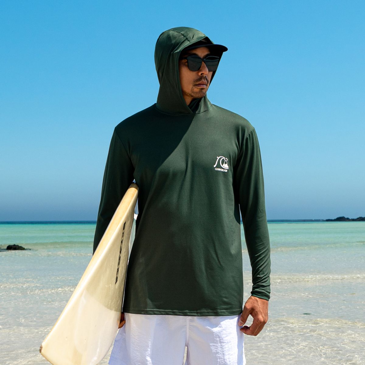 퀵실버(QUIKSILVER) 남성 후드 래쉬가드 QS1090GMT