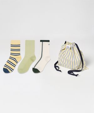 [3PACK] [쇼핑백증정]1989 빈티지 파우치 세트 옐로우