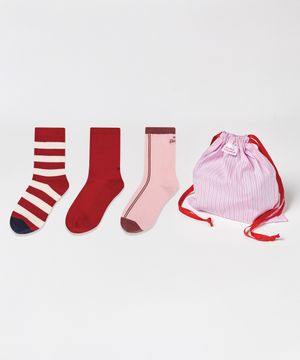 [3PACK] [쇼핑백증정]1989 빈티지 파우치 세트 핑크