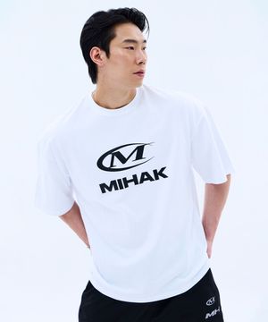 메인 로고 오버핏 티셔츠 (WHITE)