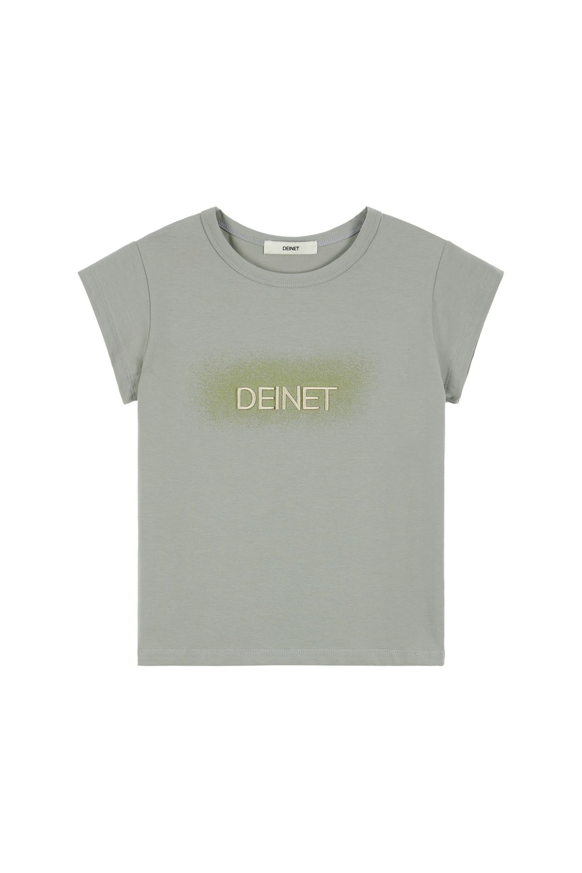 다이닛(DEINET) DEINET SPRAY LOGO T-SHIRTS IN KHAKI