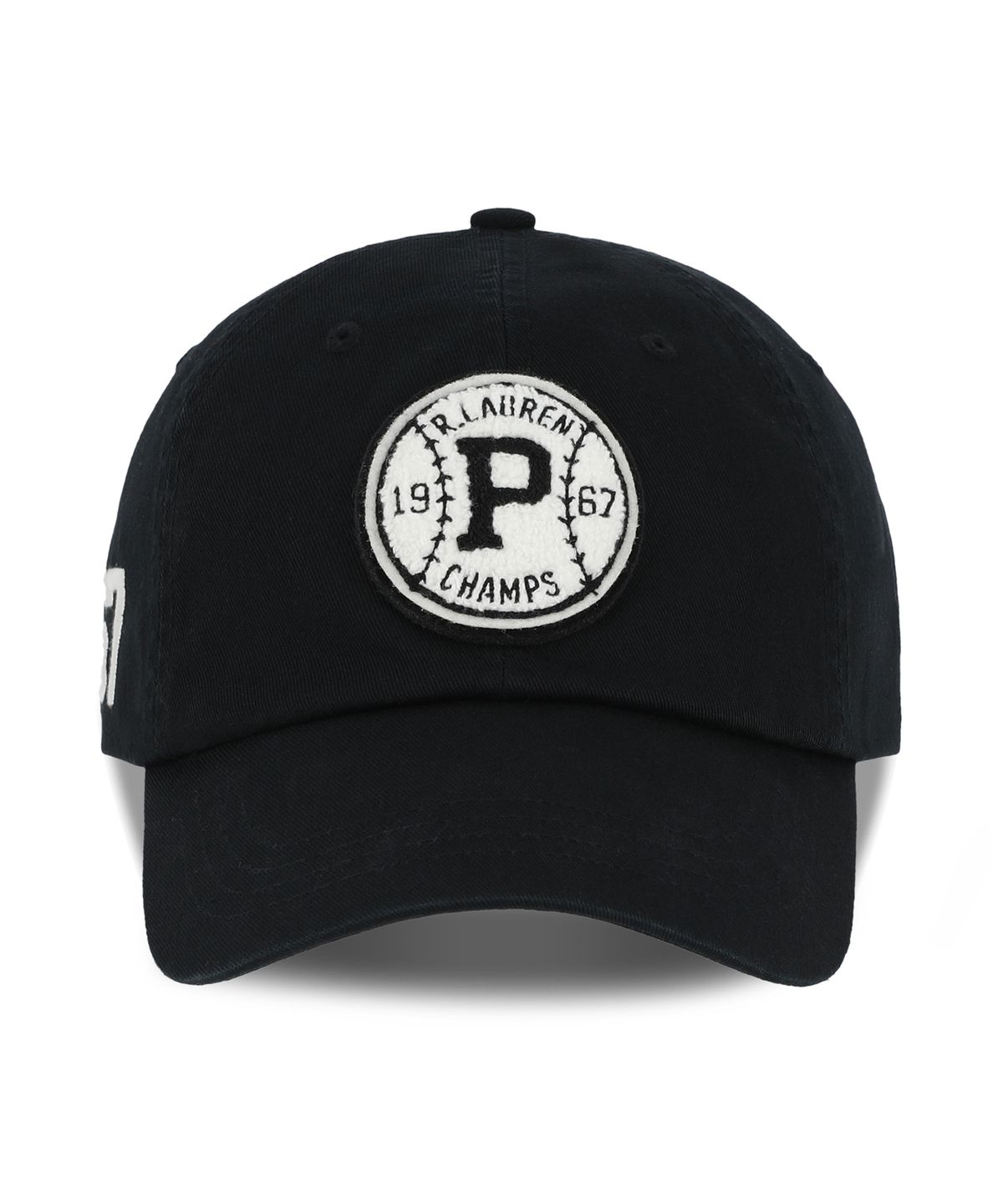 폴로 랄프 로렌(POLO RALPH LAUREN) [Baseball Capsule] 베이스볼 패치 코튼 볼 캡-블랙