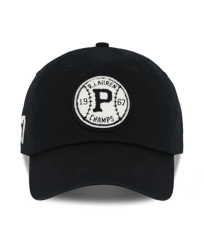 [적립금 10%] [Baseball Capsule] 베이스볼 패치 코튼 볼 캡-블랙
