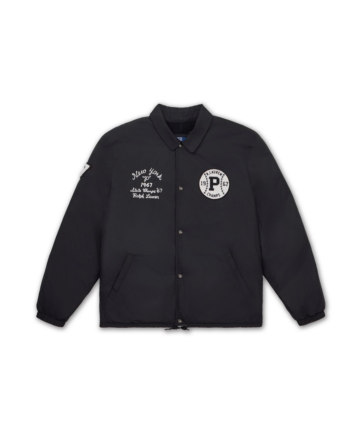 폴로 랄프 로렌(POLO RALPH LAUREN) [Baseball Capsule] 베이스볼 패치 코치 재킷-블랙