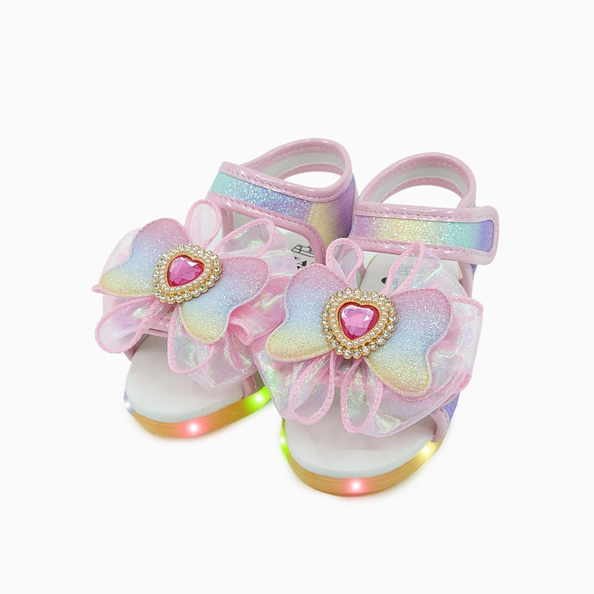 베이비솔(BABYSOLE) 하트팝 LED 샌들