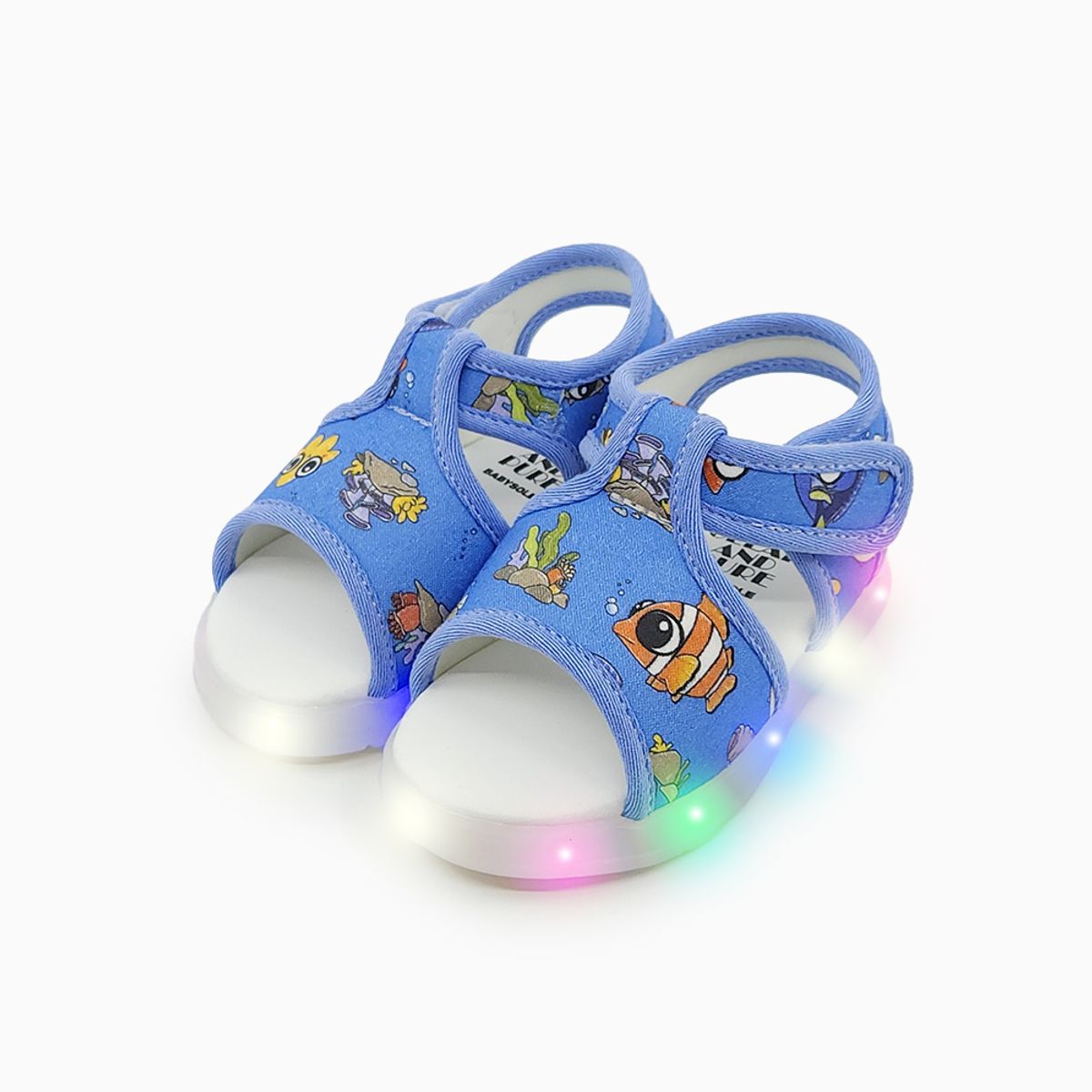베이비솔(BABYSOLE) 버블피쉬 LED 샌들