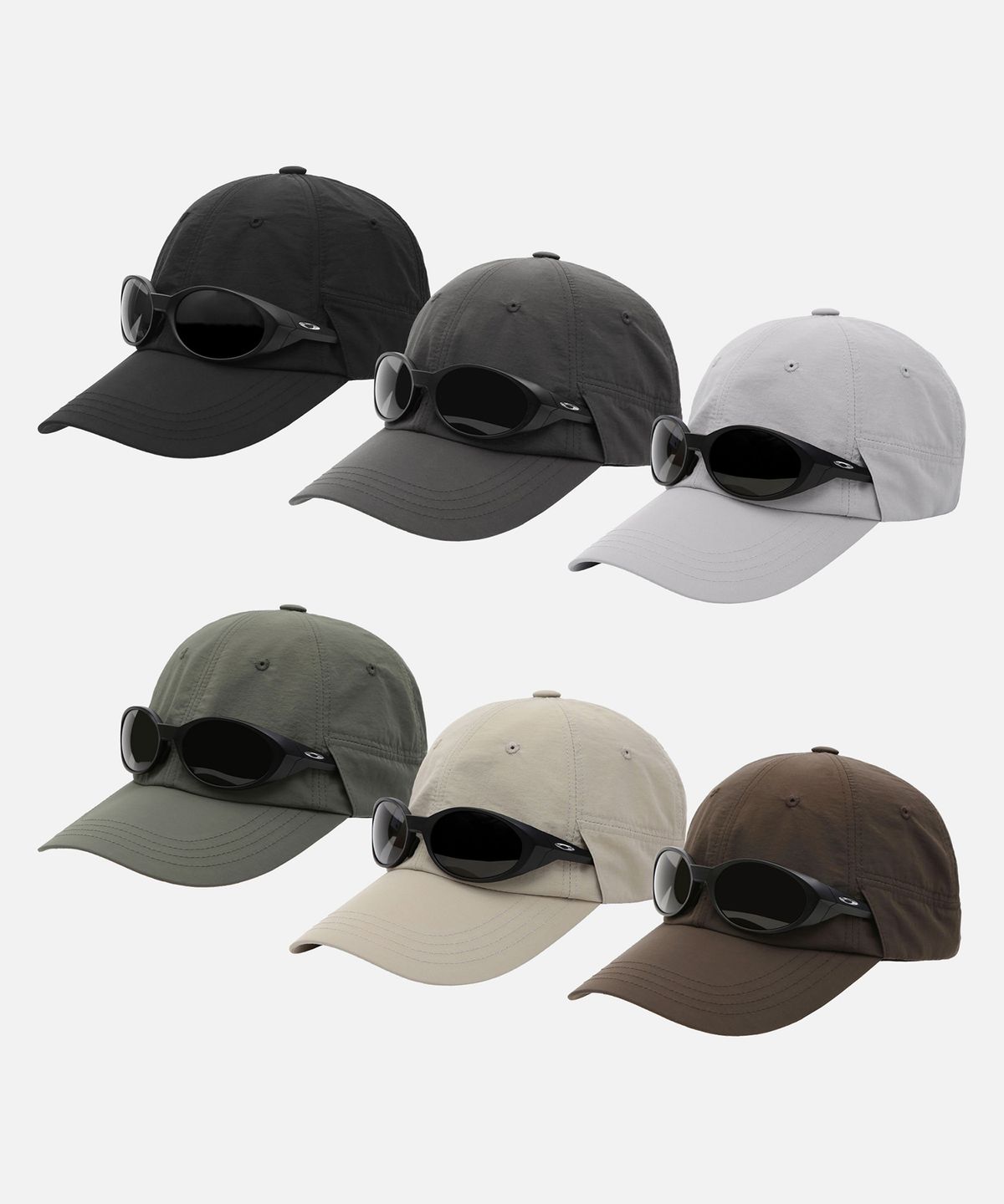 유알에이치(URH) 선글라스포켓 워싱볼캡 러닝 고프코어 깊은 볼캡 URH - C - 007 - OPT - WASHED - N (6COLOR)