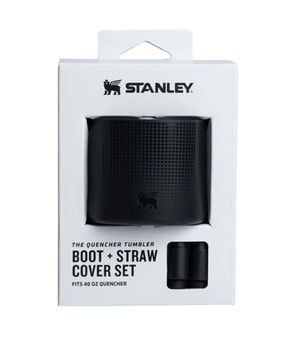 퀜처 텀블러 부츠 바닥 커버 & 스트로 캡 887/591ml용 블랙2.0