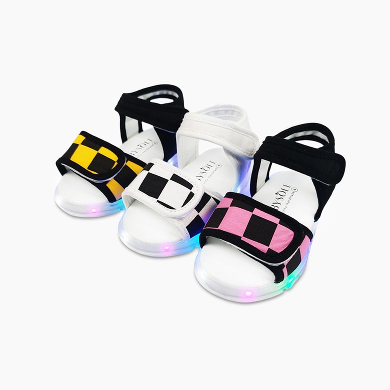 체커보드LED샌들