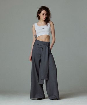 Tie-up sleeve pants