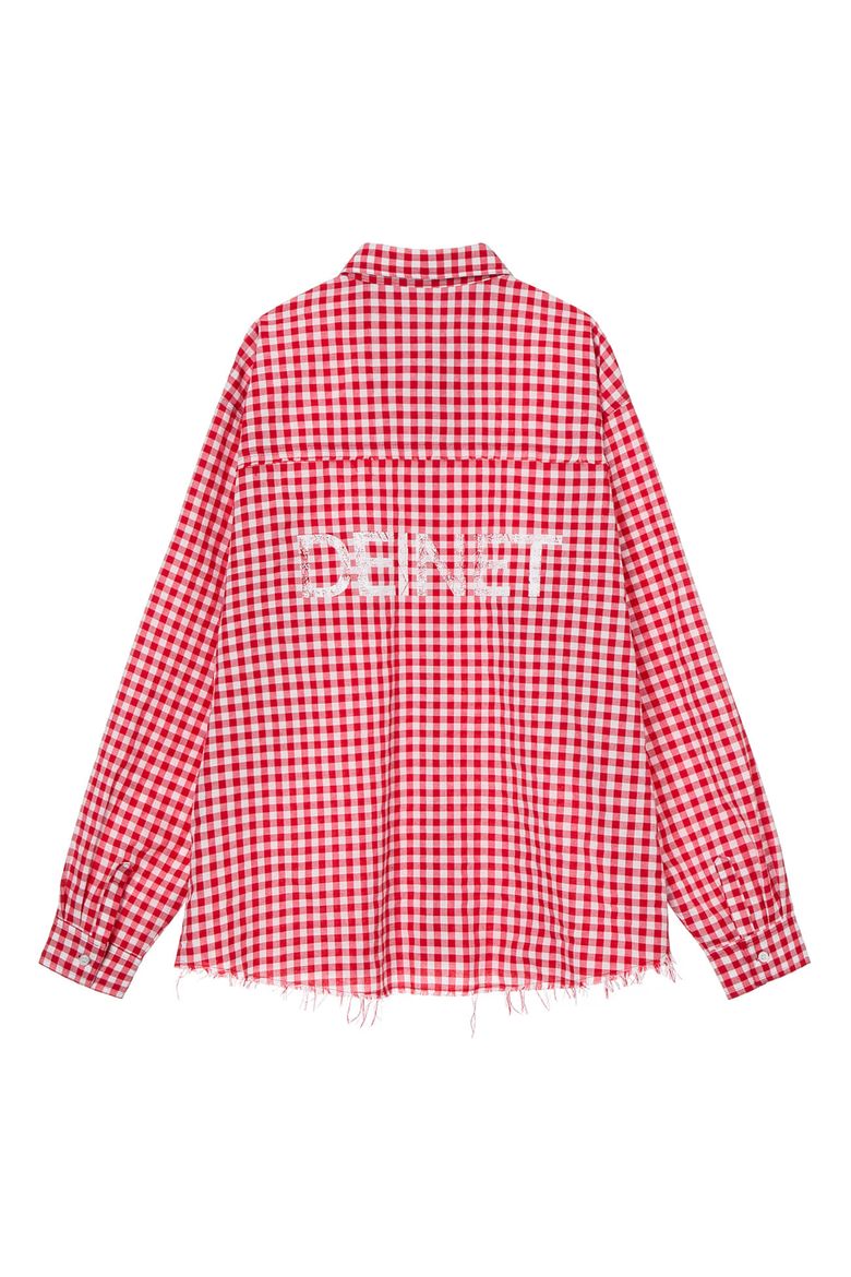 DEINET OVERFIT CHECK SHIRTS IN RED