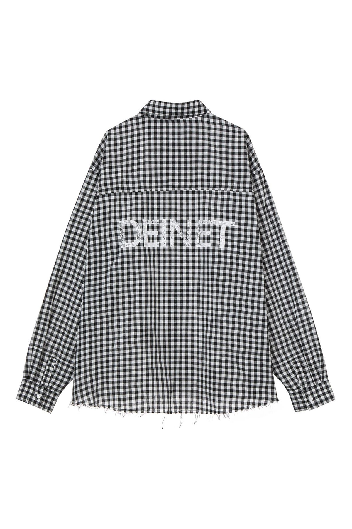 다이닛(DEINET) DEINET OVERFIT CHECK SHIRTS IN BLACK