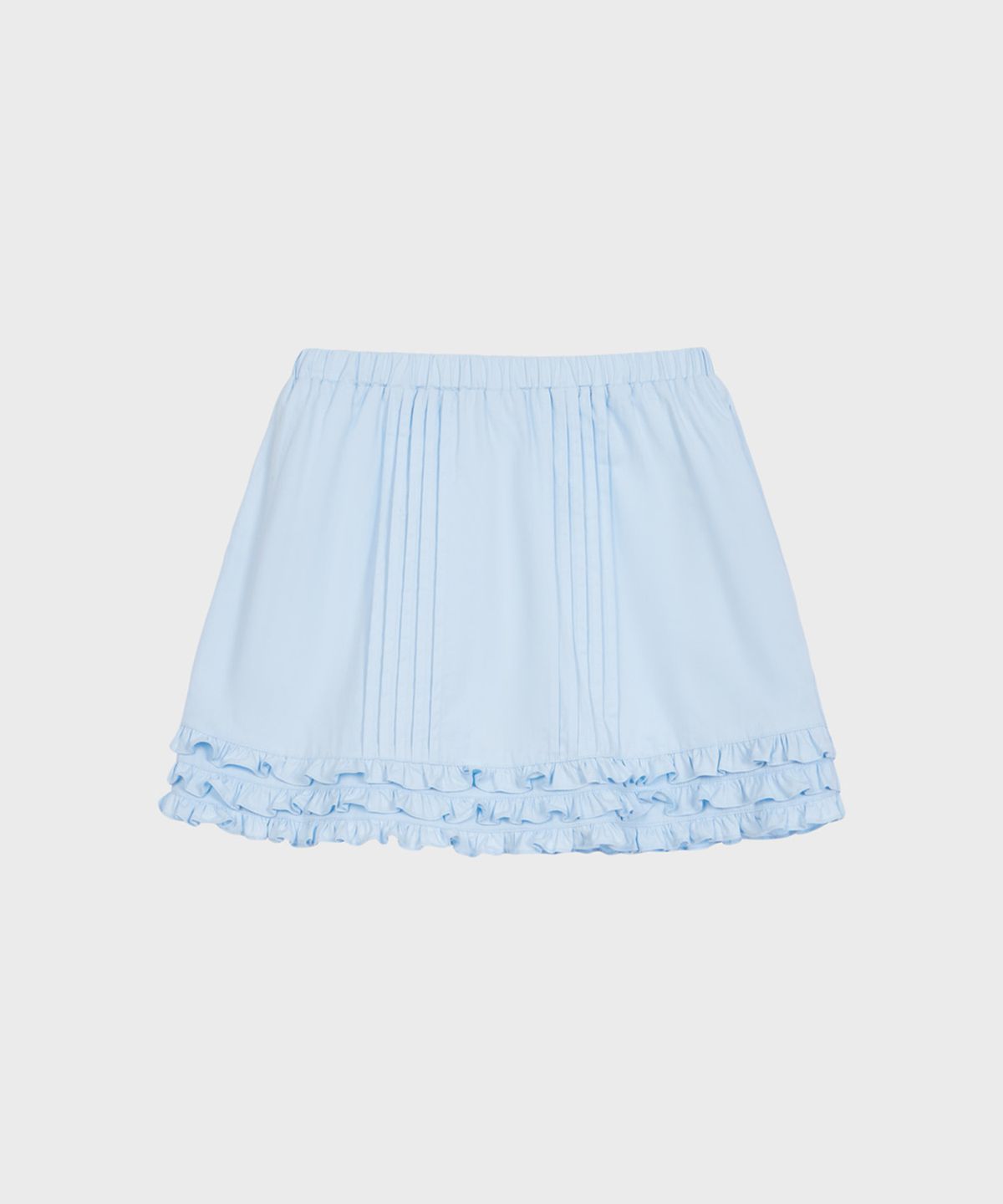 알키알카(ALKI ALKA) Pintuck Frill Skirt (Blue)