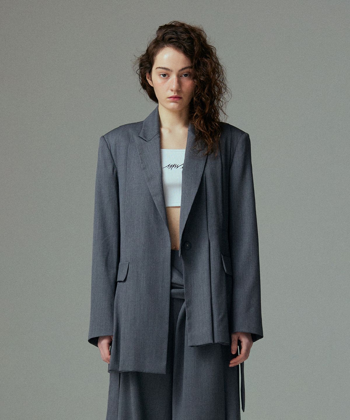 므아므(MMAM) Unbalance tuck jacket