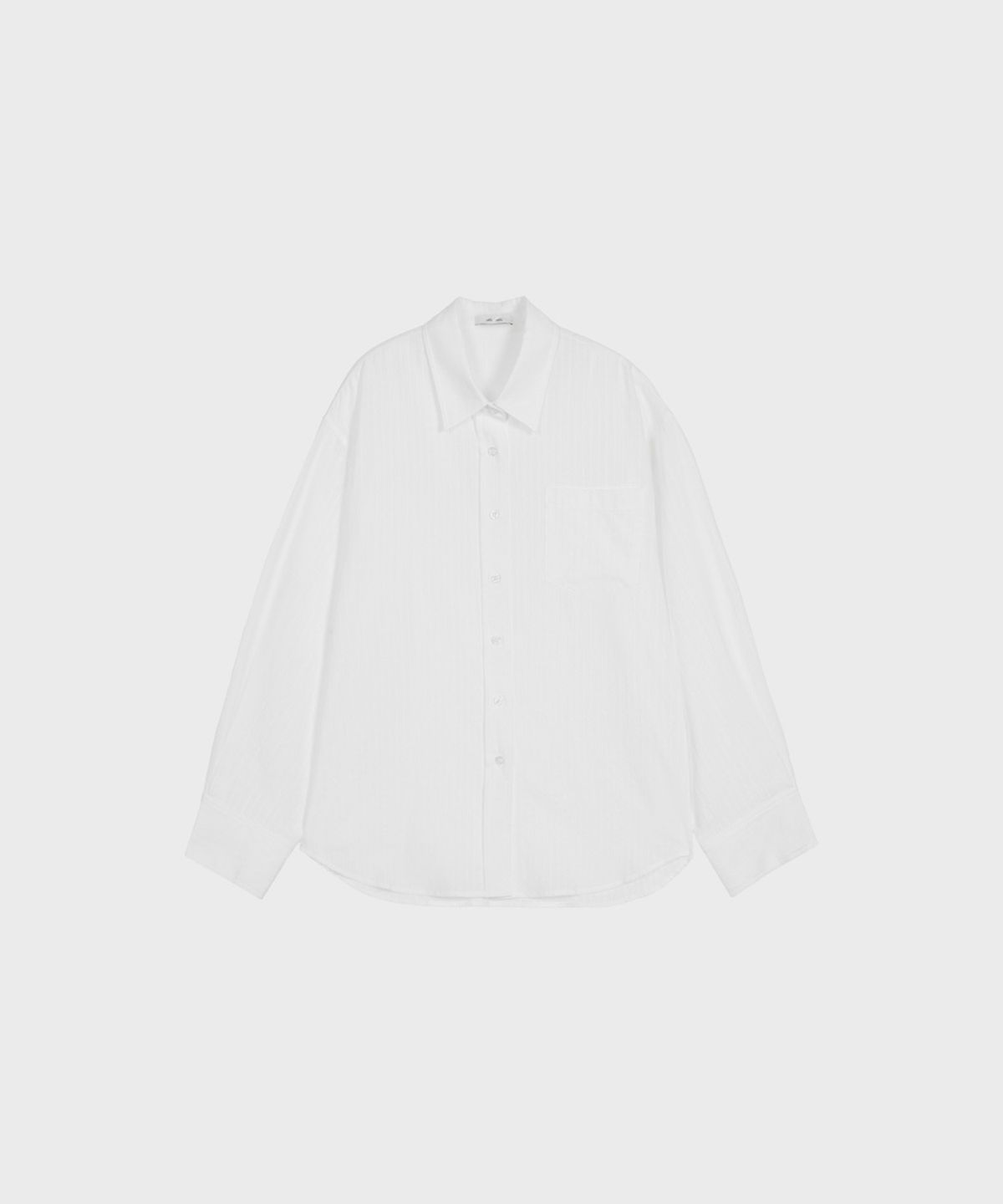 알키알카(ALKI ALKA) Loose-Fit Check Shirt (White)