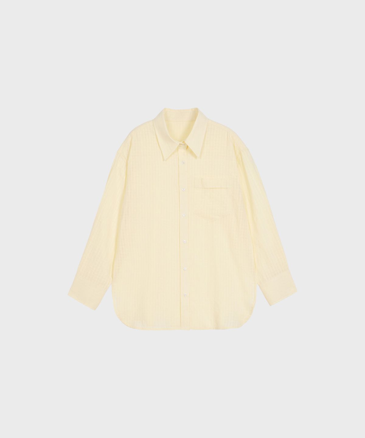 알키알카(ALKI ALKA) Loose-Fit Check Shirt (Butter)