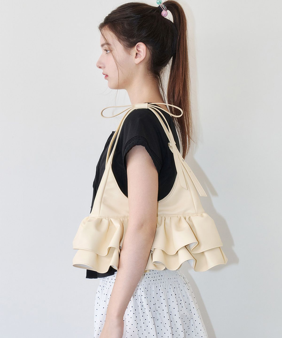 알키알카(ALKI ALKA) Rivv Ruffle Bag (Butter)