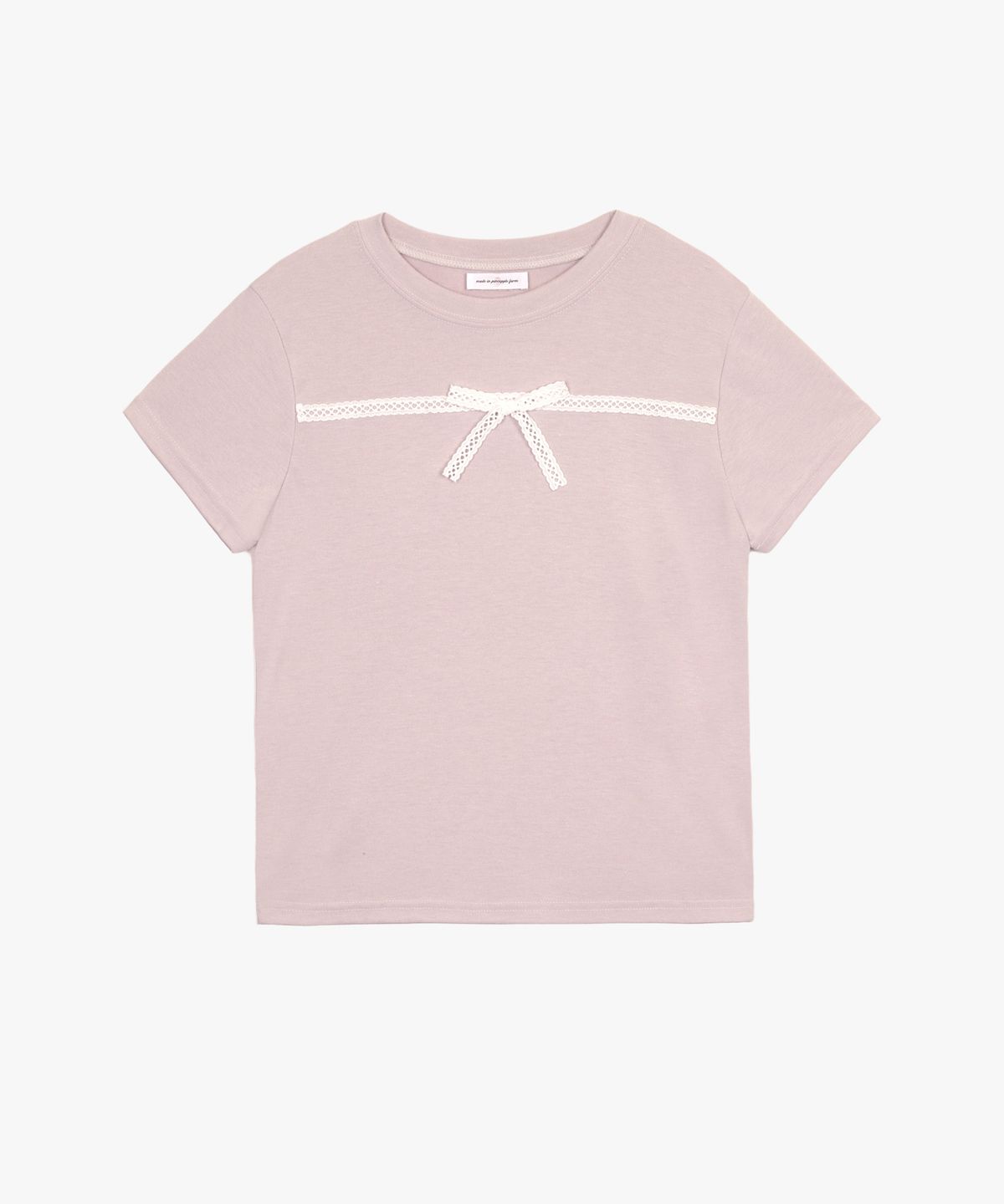 핑크파인애플(PINK PINEAPPLE) PETITE LACE HALF T-SHIRT_PINK
