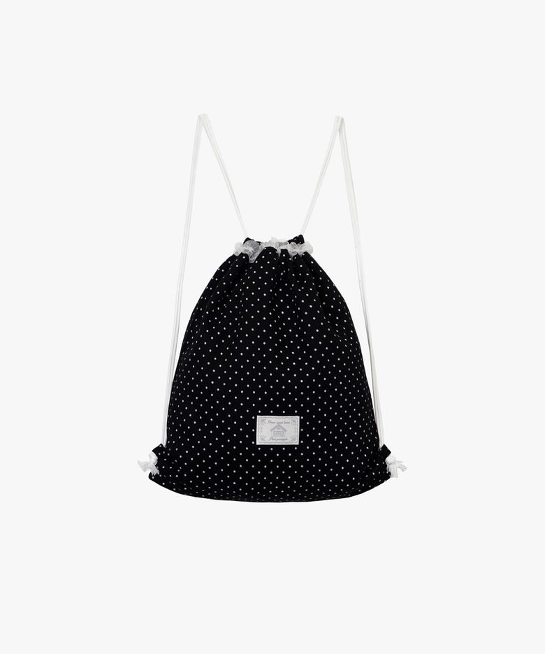 DOT MESH RING SLING BAG_BLACK
